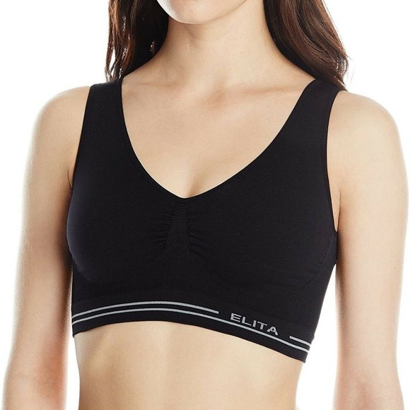 Elita® Signature Seamless Molded Crop Top Bra S858 Elita® Signature Seamless Molded Crop Top Bra S858